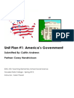 Unit Plan #1: America's Government: Submitted By: Caitlin Andrews Partner: Corey Hendrickson