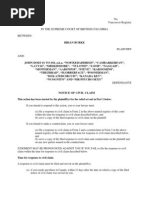 Download Notice of Civil Claim 20130426 by Matt Kieltyka SN138175829 doc pdf