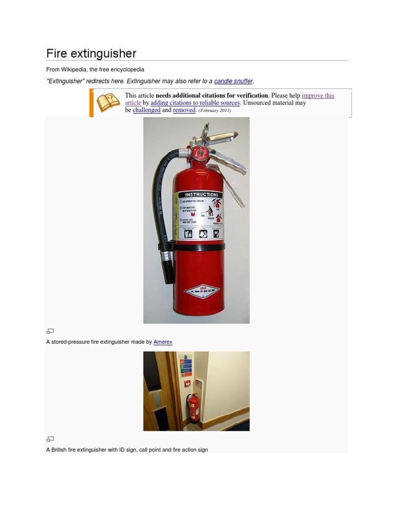 Fire Extinguisher | Chemical Substances | Chemistry
