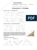 9º Ano Lista de Exercicios Matematica