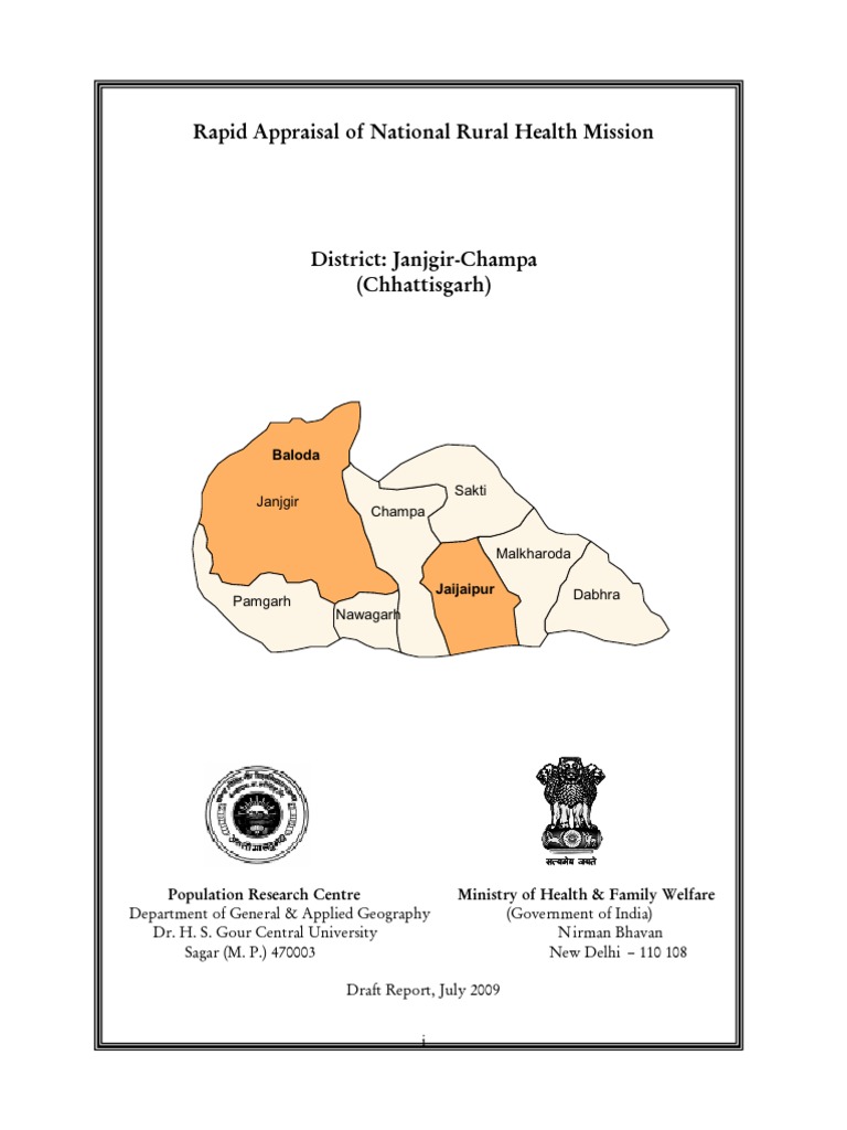 JanjgirChampa NRHM InFO PDF Hospital Health Care