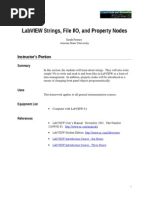 LabVIEW Strings, File IO and Property Nodes