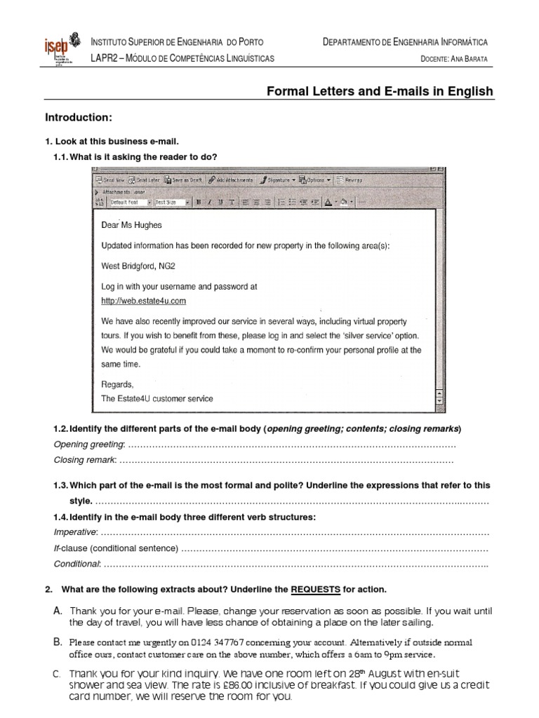 Formal Email Writing in English | PDF | Ellipsis | Email