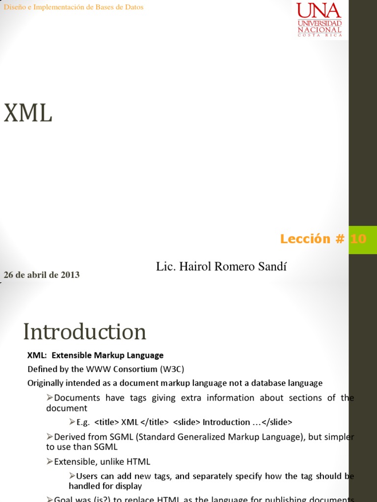 XML Data Structure and Schema Overview | PDF