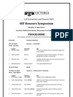 SEF - Honours - Symposium - PROGRAMME - 15 & 16 Apr 2013 PDF