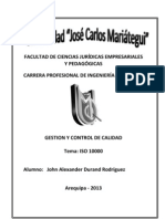 iSO 10000 - John Durand Rodriguez - Ingenieria Comercial - Gestion y Control de Calidad