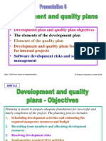 Development Plan and Quality Plan Objectives