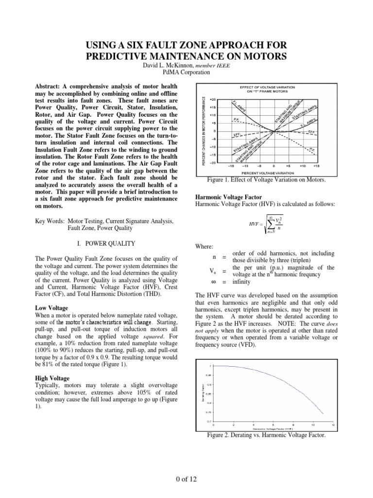 Six Fault Zones for Motor Maintenance | PDF | Electrical Impedance ...