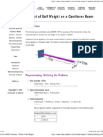 U of A ANSYS Tutorials - Effect of Self Weight