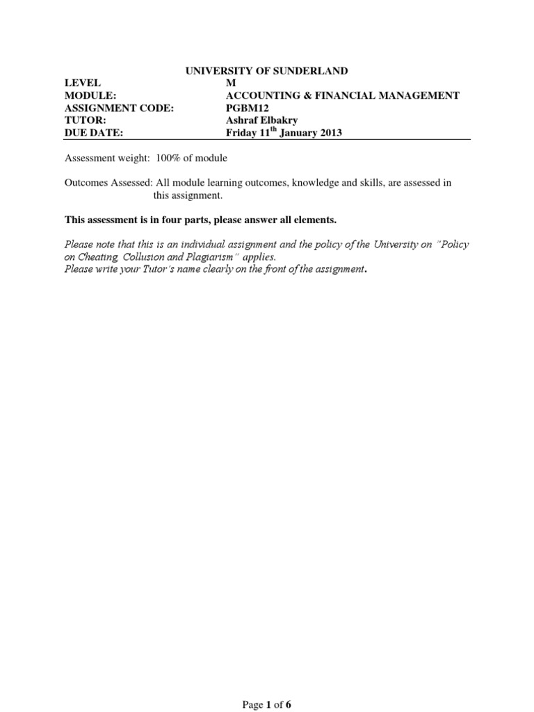 Financial accounting assignment questions and answers image