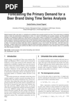 Download Forecasting Primary Demand for a Beer Brand Using Time Series Analysis by armandfaganel9465 SN13821938 doc pdf