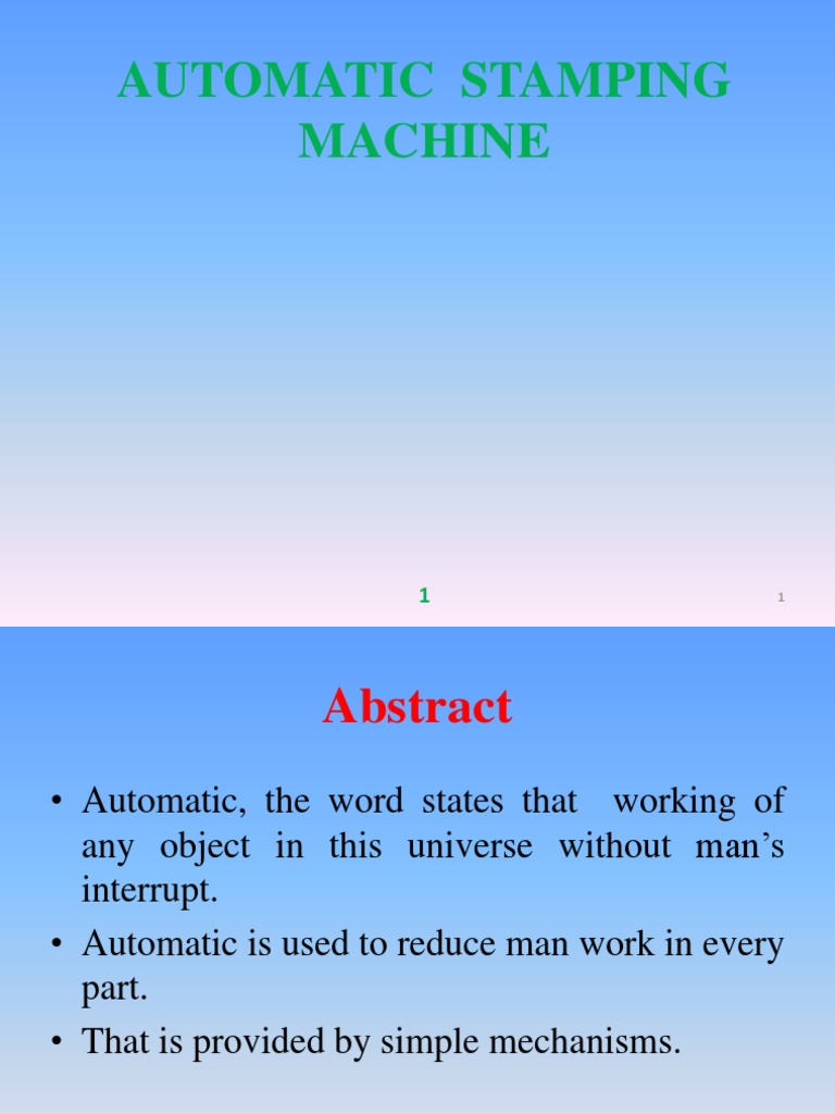 Automatic Stamping Machine PDF