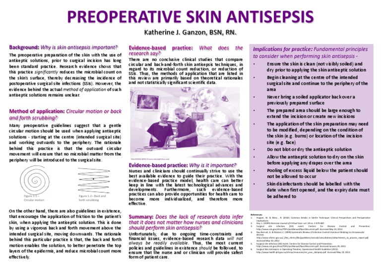 Preoperative Skin Antisepsis Guidelines | PDF | Evidence Based Medicine ...