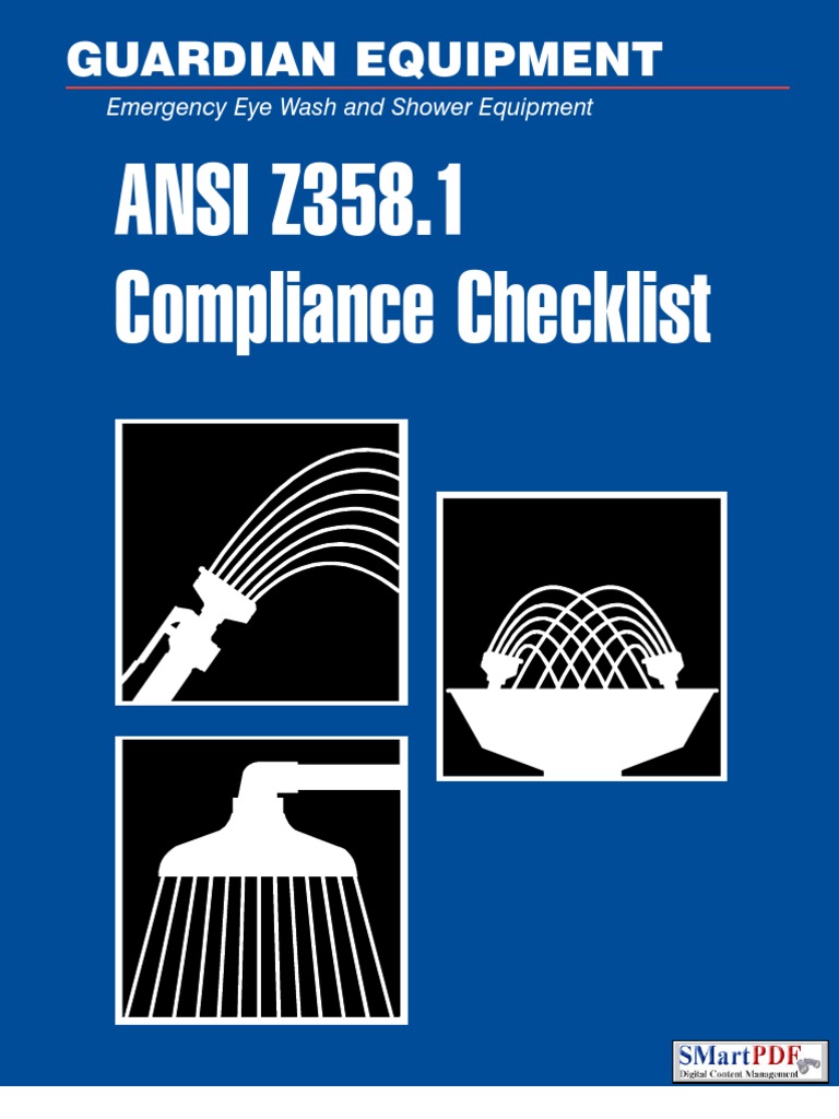 ANSI Z358.1 Emergency Eye Wash and Shower Equipment Occupational