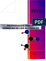 PROPIEDADES FISICO-QUIMICADE LOS ALCOHOLES