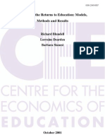 Estimating The Returns To Education: Models, Methods and Results