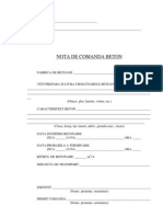 Nota de Comanda Betoane