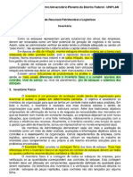 APOSTILA - ADMINISTRAÇÃO DE MATERIAIS - INVENTÁRIO