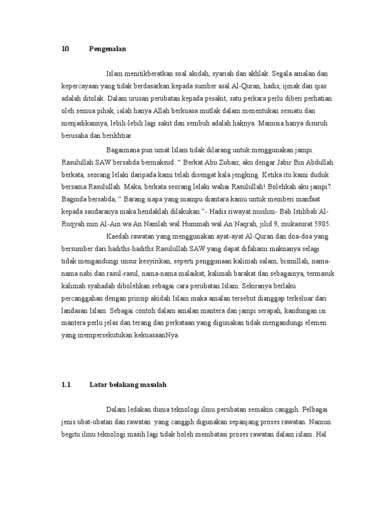Perubatan Tradisional vs Islam