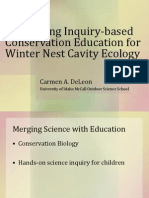 Developing Inquiry-Based Conservation Education For Winter Nest Cavity Ecology Carmen A. DeLeon University of Idaho, McCall Outdoor Science School