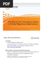Download The Role of the Information Center in Critical Regulatory Submissions - A Reprints Desk Presentation by Reprints Desk SN13824320 doc pdf