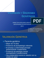 Valoración y Síndromes Geriátricos