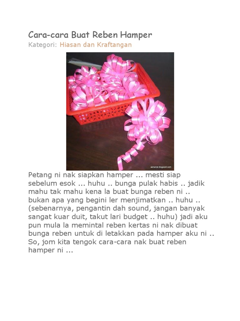 Membuat Reben Hamper Pdf