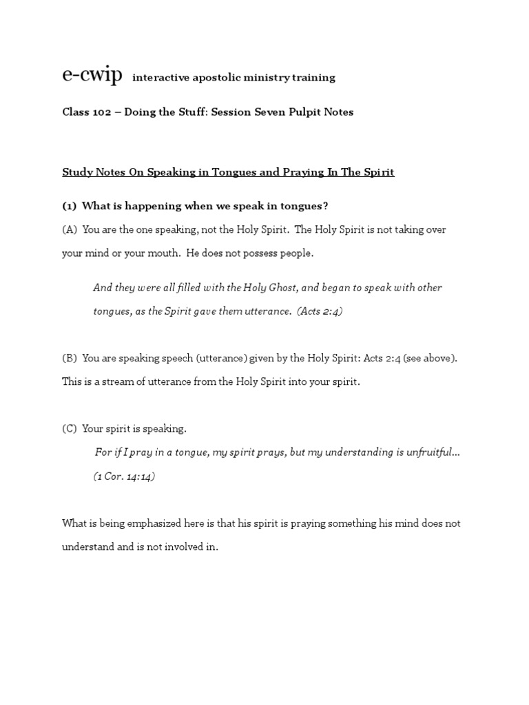 E-Cwip Course 102 Session 7 Full Notes Revised 2009 | PDF | Spiritual ...