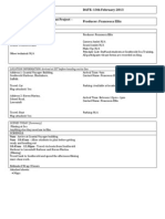 Call Sheet DATE: 13th February 2013 TITLE: Production Management Project - Promotional/Corporate Video Producer: Francesca Ellis