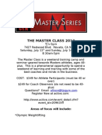 Master Class 2013 Flyer
