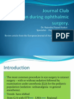 Dr. Koduri's Review of Anesthesia for Eye Surgery