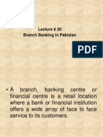 Lecture # 20 Branch Banking in Pakistan
