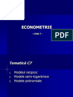 Curs7 Econometrie Regr Neliniara