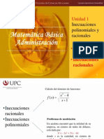 1.8 Desigualdades Polinomiales Racionales MBA 2013-1
