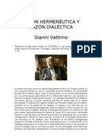 Vattimo Gianni - Razon Hermeneutica Y Razon Dialectica