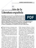 La Invención de La Literatura Española: José-Carlos Mainer