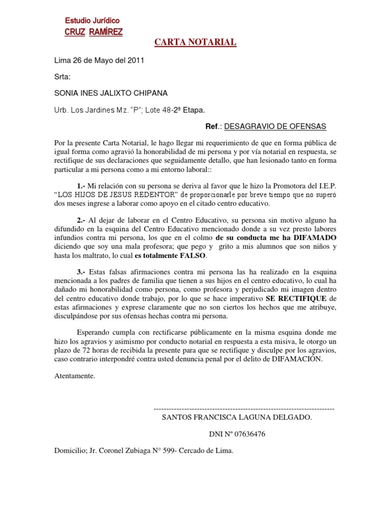 Carta Notarial