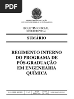 Regimento Do Programa de Pos-graduacao Eng Quimica