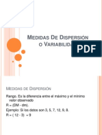 Medidas de Dispersión