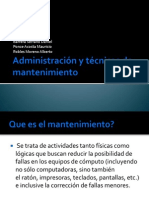 Administración y técnicas de mantenimiento