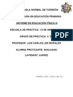 Informe de Educacion Fisica Ii2