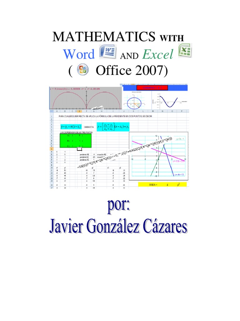 Mathematics With Word y Excel Microsoft 2007 | PDF | Equations ...