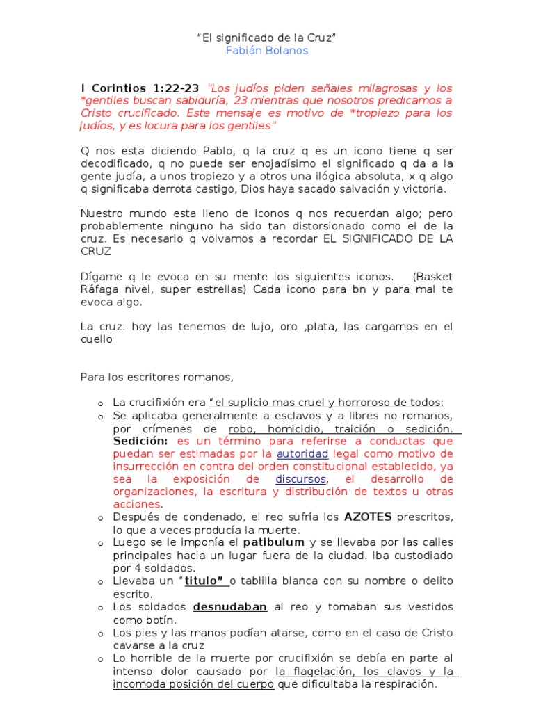 El Significado de La Cruz | PDF | Crucifixión | Cristo (título)
