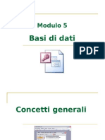 Modulo 5 - Basi di dati