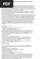 Counseling in Educational Setting sdfdfds fsfs fdfsfsd sdfsdfdsfd dsfdsfdsf