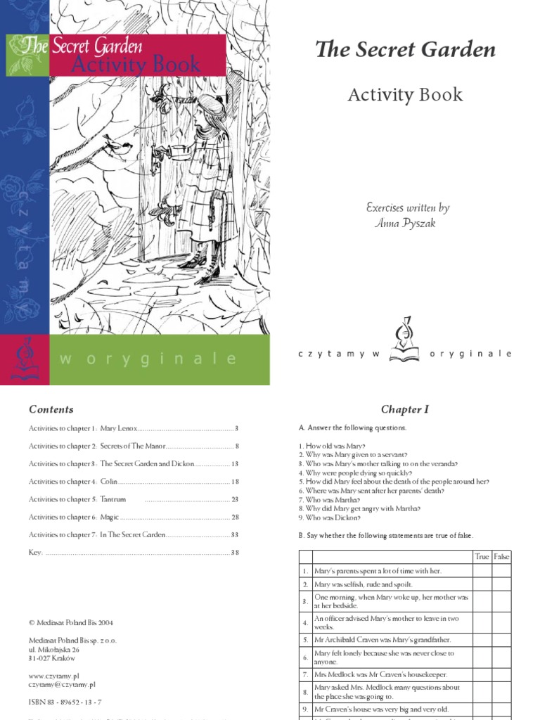 The.secret.garden Activity book | The Secret Garden | Nature | Free 30