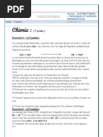 Série D'exercices N°1 - Physique Série de Revision 2eme Trimestre - Bac Toutes Sections (2012-2013) Mme Titouhi Imen