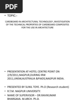 Cardboard in Architectural Technology, Investigation of The