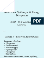 CE154 - Lecture 3 Reservoirs, Spillways, & Energy Dissipators