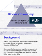 Bloom's Taxonomy: A Focus On Higher-Order Thinking Skills